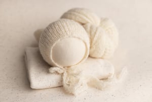 Image of Brushed Knit Set / cream & almond
