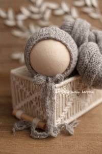 Image 2 of Brushed Knit Set / pewter & silver