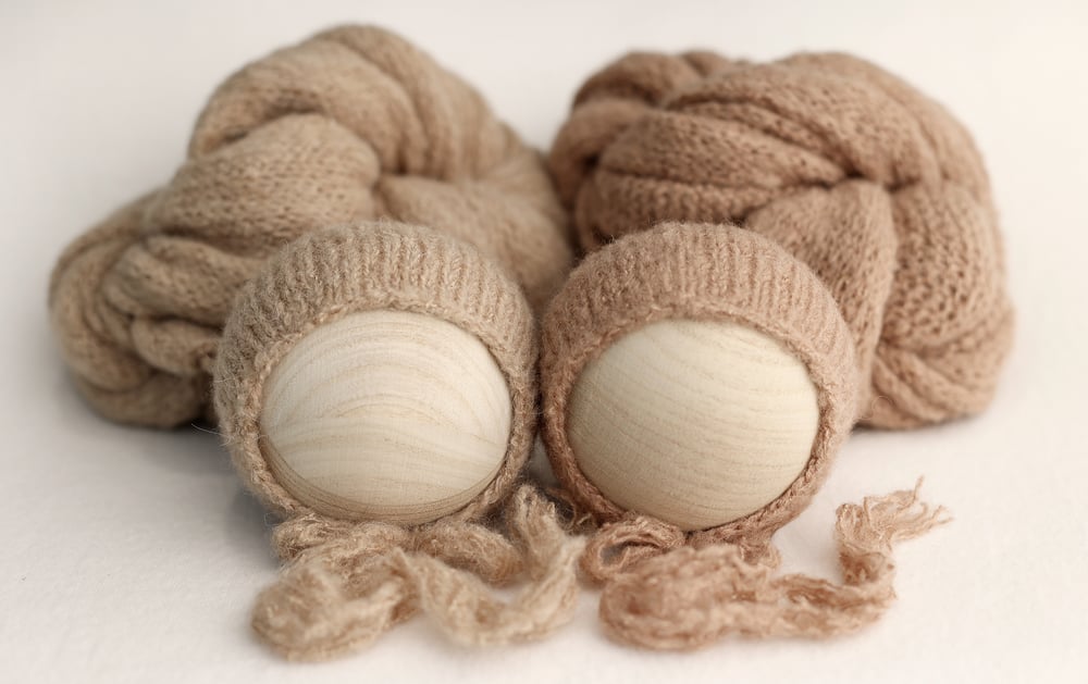 Image of Brushed Knit Set / mushroom & hazelnut