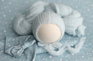 Image of Brushed Knit Set / blush & ice blue