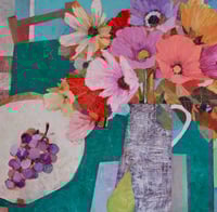 Image 1 of Grapes, Pear and Garden Flowers