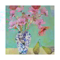 Image 2 of Cosmos and two pears
