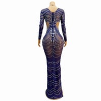 Image 2 of Sue Blue Swirl Dress