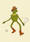 Cowboy kermie SIGNED PRINT