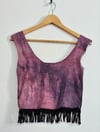 WUTHERING HEIGHTS Hand Dyed handmade OOAK fringe crop top