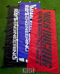 Image 1 of Volk Racing Rays Engineering Nobori Flag (Black/Blue/Red)