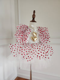 Image 3 of White Hearts Tutu leo & caplet