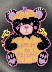 Everyday Is Halloween - Black Glitter Teddy Bear