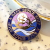 Pirate A Safe Space Ship Pin