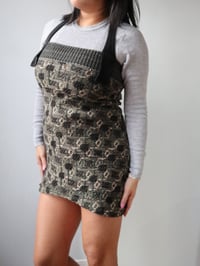 Image 1 of italian wool courtneycourtney adult large L halter apron warm layer tunic minidress dress