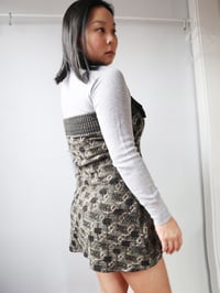 Image 3 of italian wool courtneycourtney adult large L halter apron warm layer tunic minidress dress