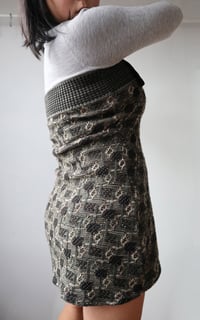 Image 5 of italian wool courtneycourtney adult large L halter apron warm layer tunic minidress dress