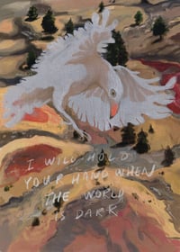Image 2 of i will hold your hand white raven print