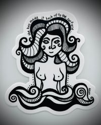 mermaid surfacing sticker