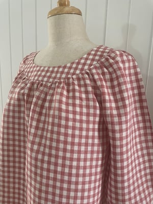 Image of The Clay Brick Check Smock Top