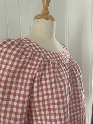 Image of The Clay Brick Check Smock Top
