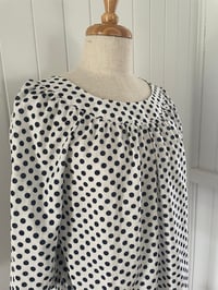 Image 1 of The Navy Spot Smock Top