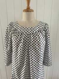 Image 2 of The Navy Spot Smock Top