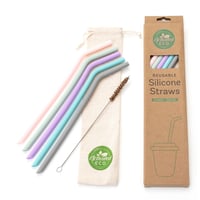 Image 5 of Silicone Reusable Straw 5 Pack