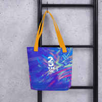 Image 1 of All-Over Print Tote - two5ths art logo