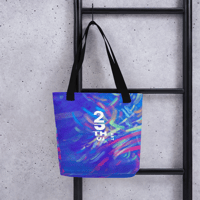 Image 2 of All-Over Print Tote - two5ths art logo