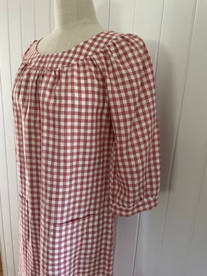 Image of The Clay Brick Check Smock Dress