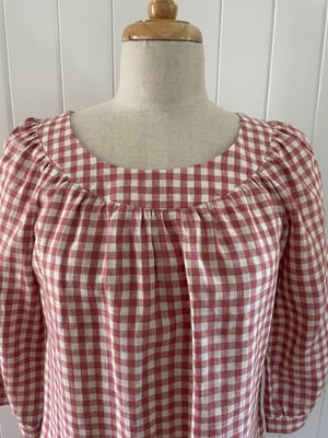 Image of The Clay Brick Check Smock Dress