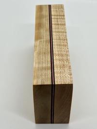 Image 3 of Curly Maple Bloc with Red, Silver and Black Veneer 