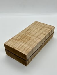 Image 4 of Curly Maple Bloc with Red, Silver and Black Veneer 