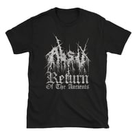 Image 1 of ABSU - RETURN OF THE ANCIENTS T-SHIRT - VINTAGE TEXTURE PRINT (BLACK, BLUE, DARK HEATHER)