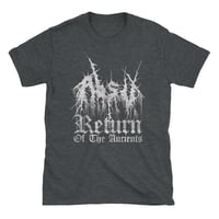 Image 4 of ABSU - RETURN OF THE ANCIENTS T-SHIRT - VINTAGE TEXTURE PRINT (BLACK, BLUE, DARK HEATHER)