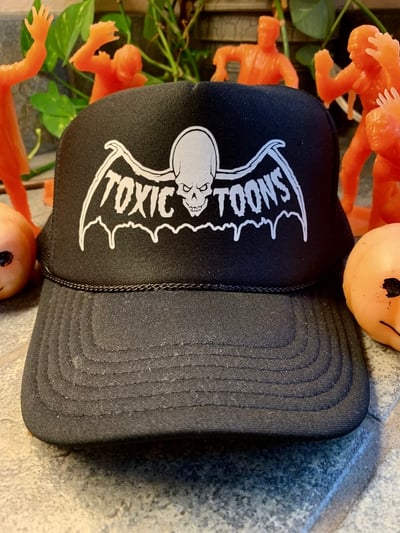 Image of TOXICTOONS SnapBack Trucker cap - all black  ships end of Jan