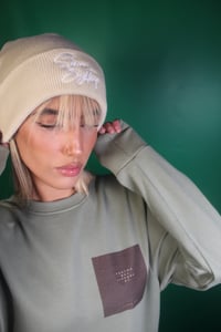Image 5 of Since Eighties Cuffed Beanie Sand color