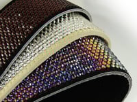 Image 3 of DSL Suede Crystal Rhinestone Guitar Strap
