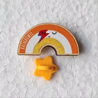 Image 1 of Rainbowie Wooden Pin Badge