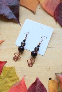 Image 4 of 3-Tiered Crystal Beaded Earrings