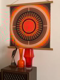 Image 2 of Stoneware Sun Wall Hanging Vintage Groove Original Design