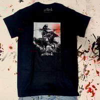 Image 3 of COWBOY. W/ RED SPRAY PAINT