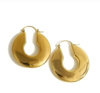 Image 1 of Chunky Hoop Earrings 