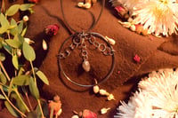 Fastener Chain & Stone Necklace