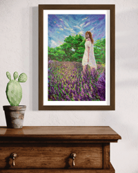 Image 1 of Wife through lavender fields | Art Print