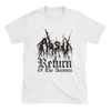 ABSU - RETURN OF THE ANCIENTS T-SHIRT - VINTAGE TEXTURE PRINT (WHITE, SPORT GREY)