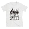 ABSU - THE TEMPLES OF OFFAL T-SHIRT - VINTAGE TEXTURE (WHITE, SPORT GREY)