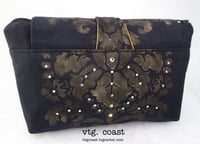 Image 2 of Black Canvas Skull Clutch