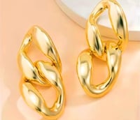 Image 2 of Chain Drop Earrings 