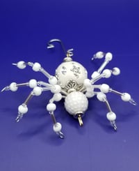 Image of Small White Beaded Spider 