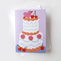 Image 2 of Just Married Wedding Cake Card