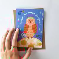 Image 2 of Over the Moon Congratulations Card
