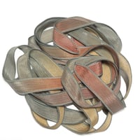 Image 1 of 1PC. SAHARA  42" hand dyed wrist wrap bracelet silk ribbon/by COLOR KISSED SILK