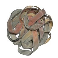 Image 4 of 1PC. SAHARA  42" hand dyed wrist wrap bracelet silk ribbon/by COLOR KISSED SILK